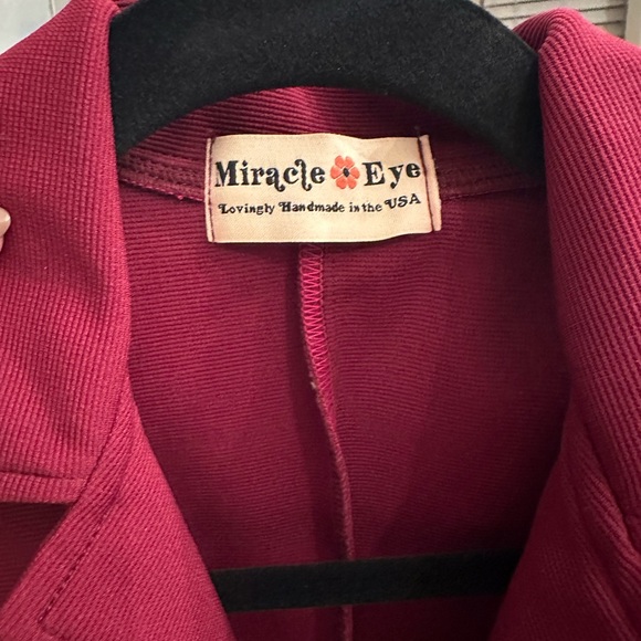 Women's Burgundy Jumpsuit - Picture 4 of 8